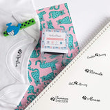 Sello personalizado marcar ropa flores nicolasito