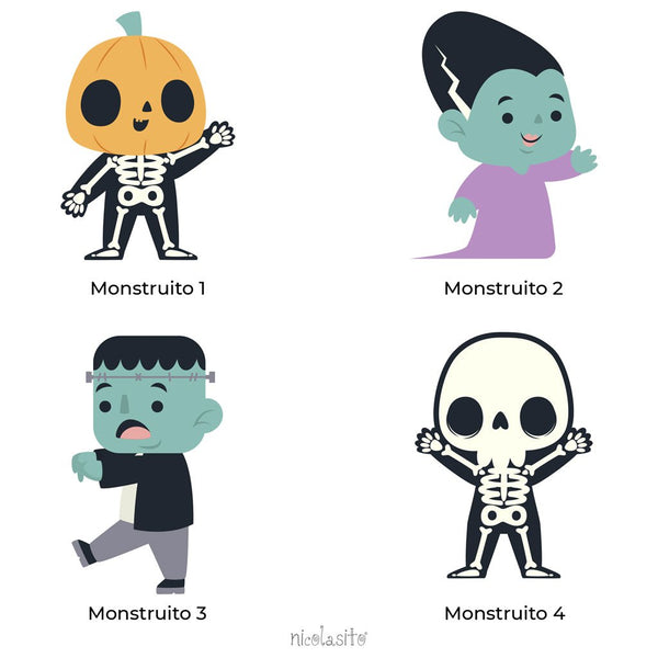 Comprar online bolsa caramelos Halloween personalizada monstruos