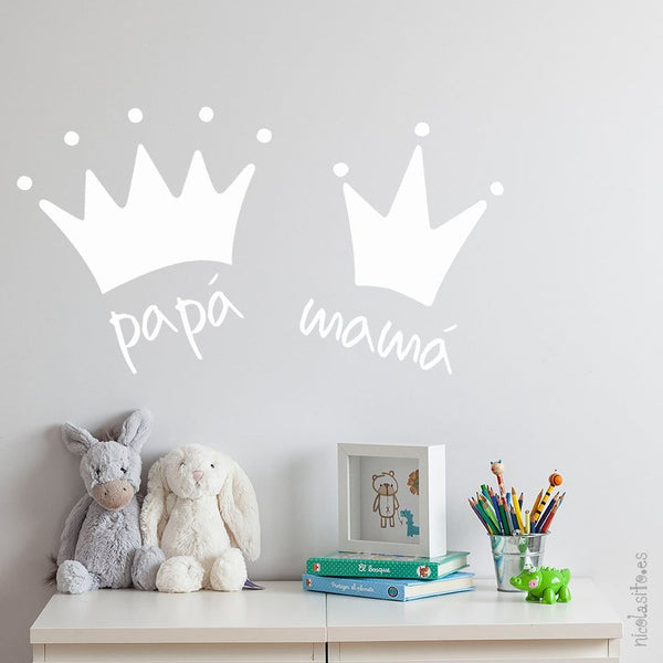Vinilo Coronas mamá y papá