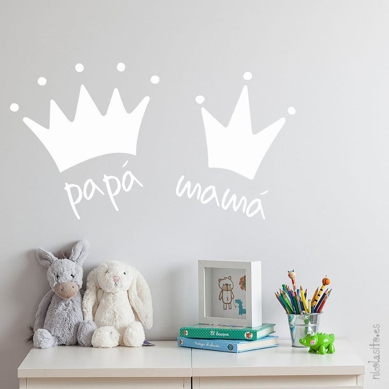 Vinilo Coronas mamá y papá