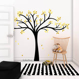 arbol bigtree vinilo de árbol grande con hojas color safari amarillo de nicolasito