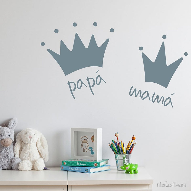 Vinilo Coronas mamá y papá