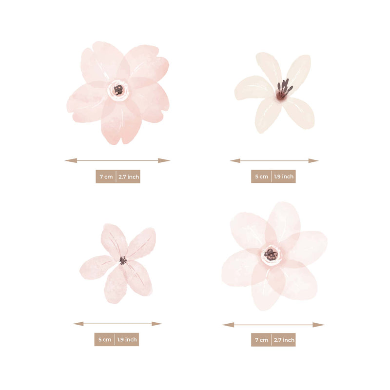 Tamaño vinilo decorativo flores verano