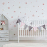 Ideas decoración cuartos infantiles vinilo decorativo flores