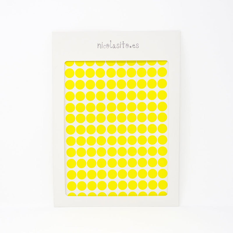 Vinilo decorativo mini dots amarillo Nicolasito