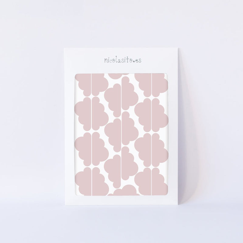 Vinilo mini nubes rosa