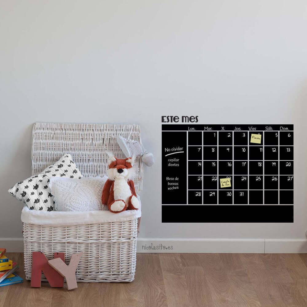pizarra calendario pizarras decorativas infantiles nicolasito