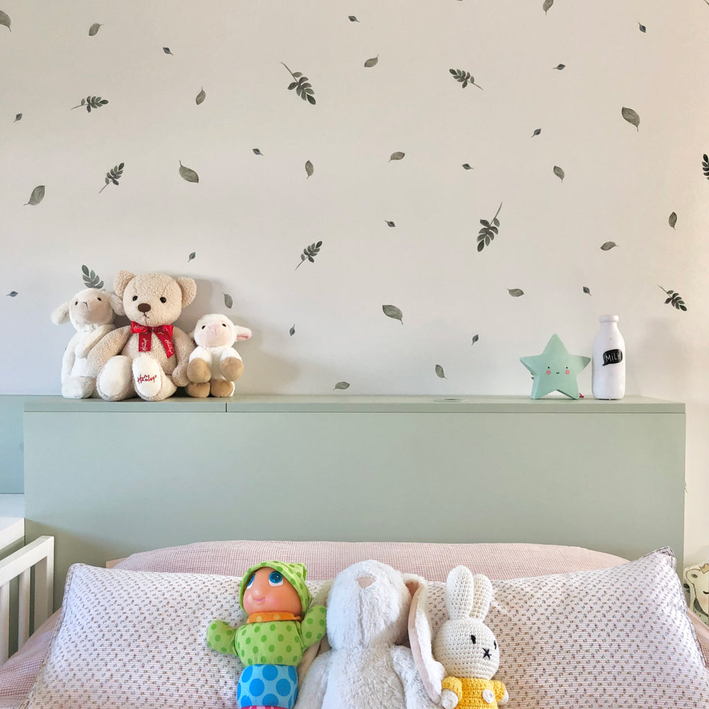 Vinilo plantas efecto papel pintado decoración cuartos infantiles