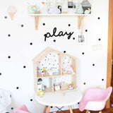 Cuarto infantil decoración vinilos de pared topitos