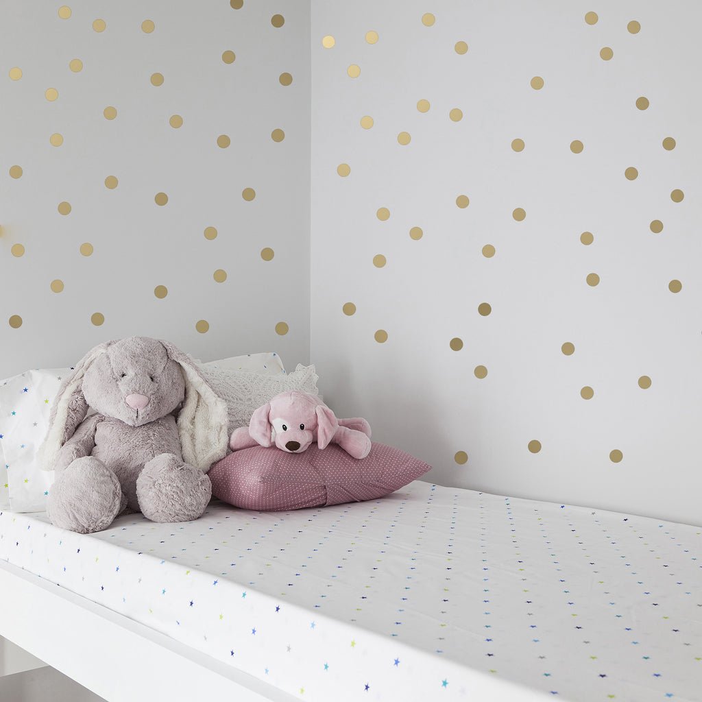 Vinilo topitos oro decoración cuarto del bebé #color_Oro