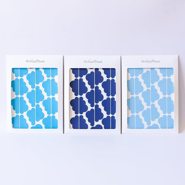 Vinilo decorativo mini nubes azules Nicolasito